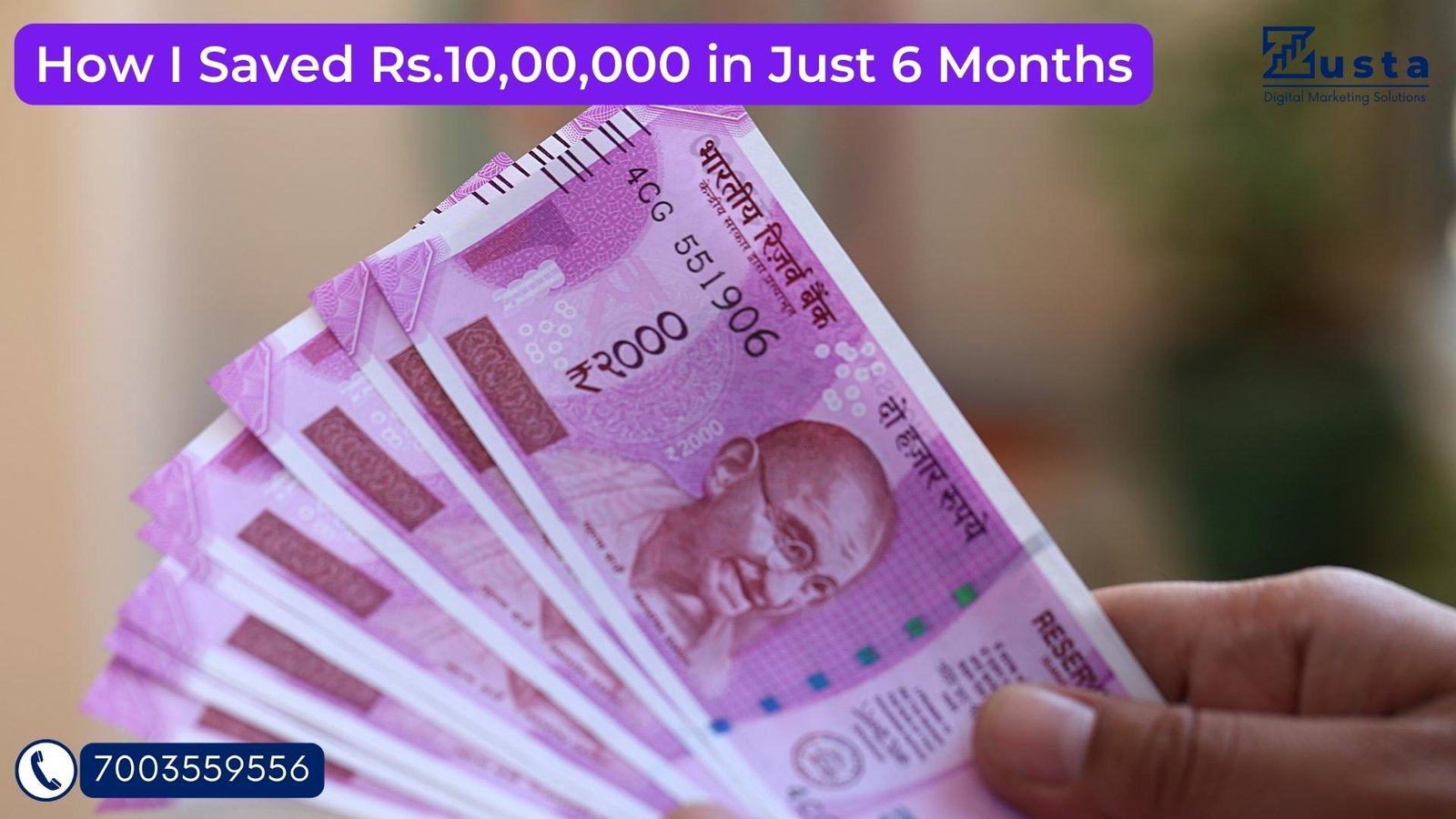 From Broke to Brilliant: How I Saved Rs.10,00,000 in Just 6 Months