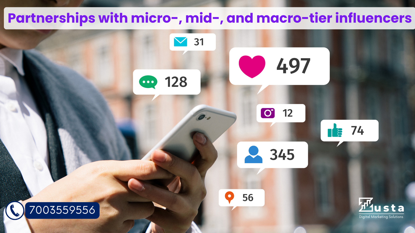 Partnerships with micro-, mid-, and macro-tier influencers