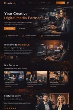 Media Agency Website Design
